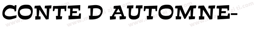 CONTE D AUTOMNE字体转换
